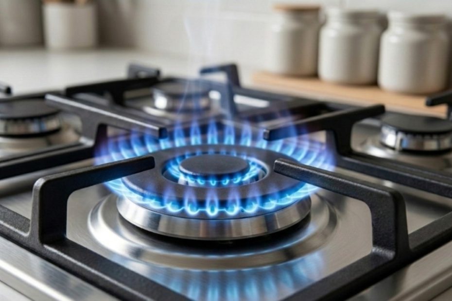 Calefactor encendido con llama azul prevencion de monoxido de carbono en el hogar Las Varillas